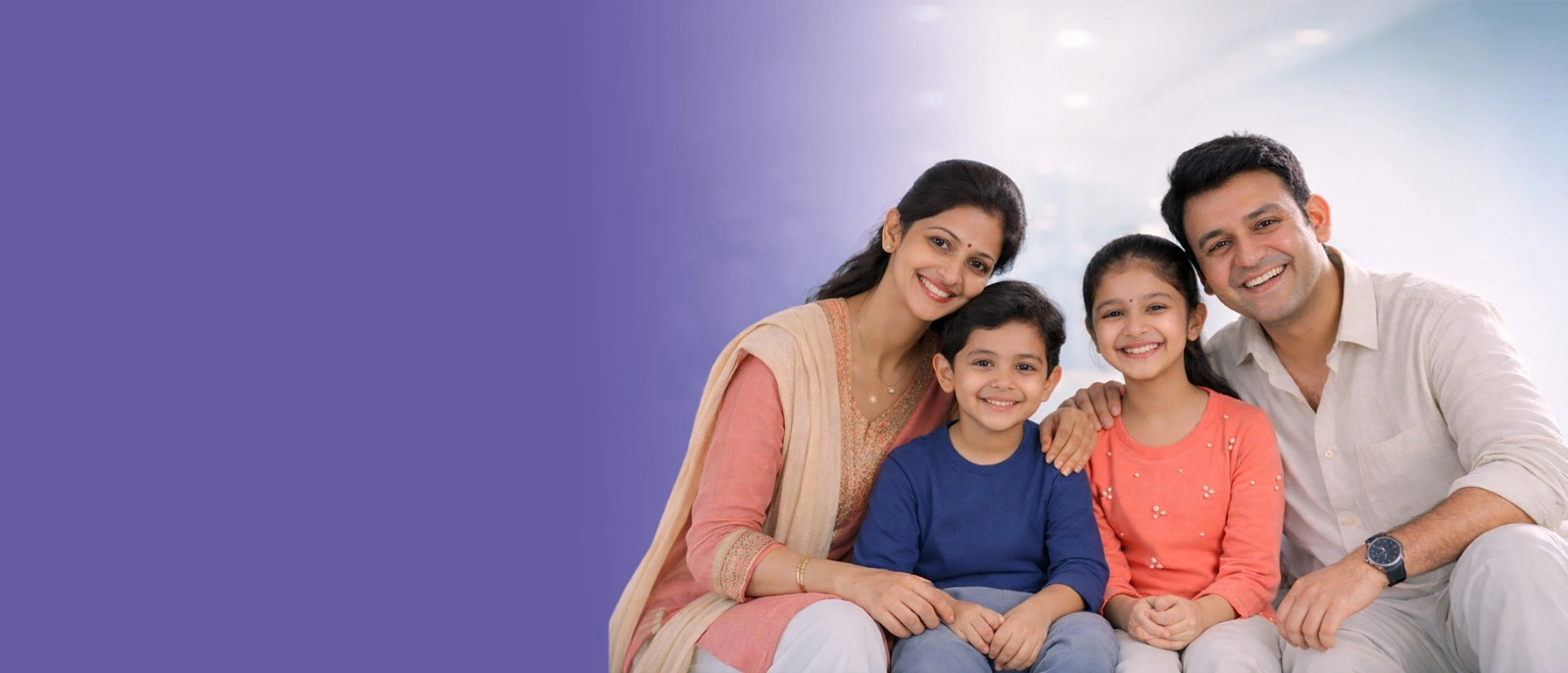 Multi-generational Indian family covered under health insurance in Madurai